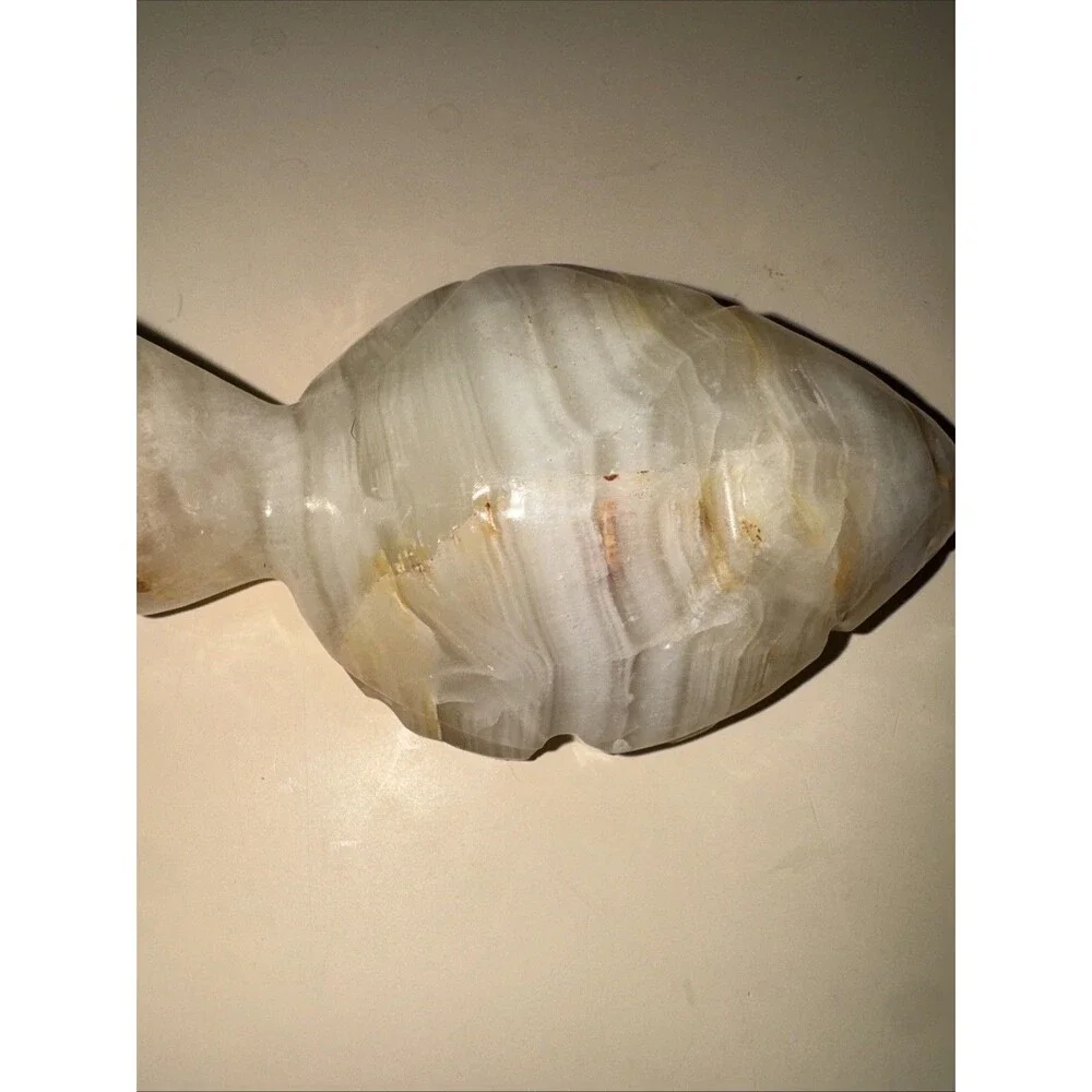 Vintage Hand Carved Onyx Tortoise Turtle Paperweight 4 1/2 “ 2 3/4 ” W, 1.5” H